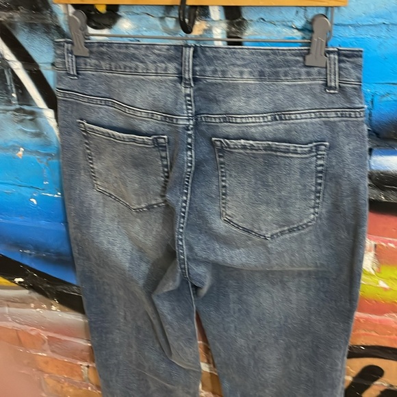 LIMITED EDITION LOGO by LORI GOLDSTEIN-women’s blue patchwork BOYFRIEND jeans - Picture 7 of 10